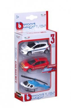 BBURAGO INTERVENTION VEHICLES 3PACK 1:64