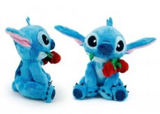 Stitch met roos 25cm